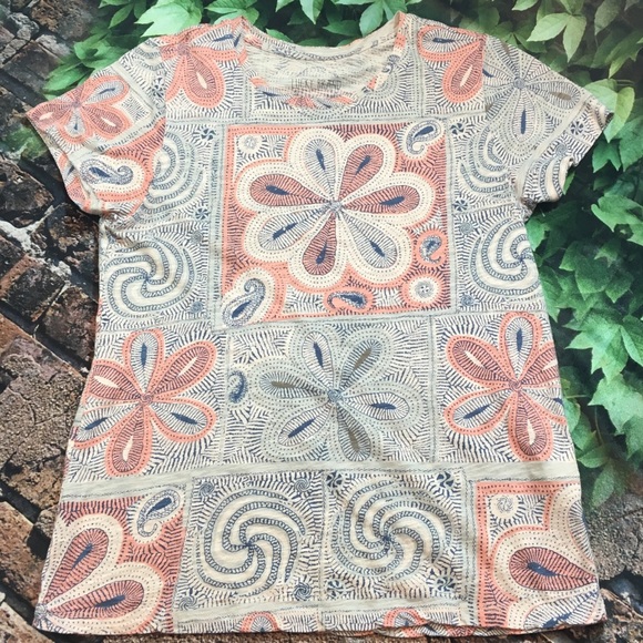 Lucky Brand Tops - Lucky Brand, retro, hippie, floral tee